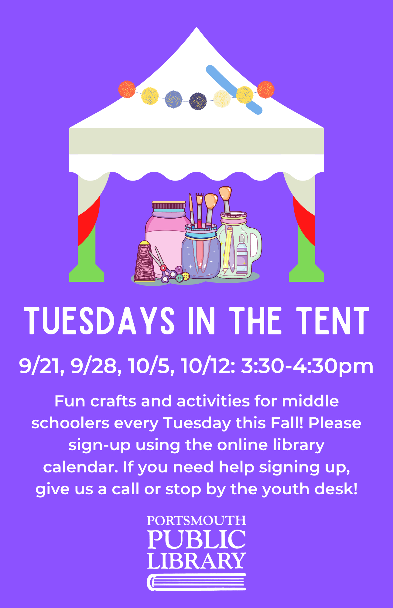 Tuesdays in the Tent flyer