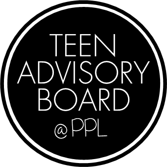 A circular black logo with the text "Teen Advisory Board @PPL"