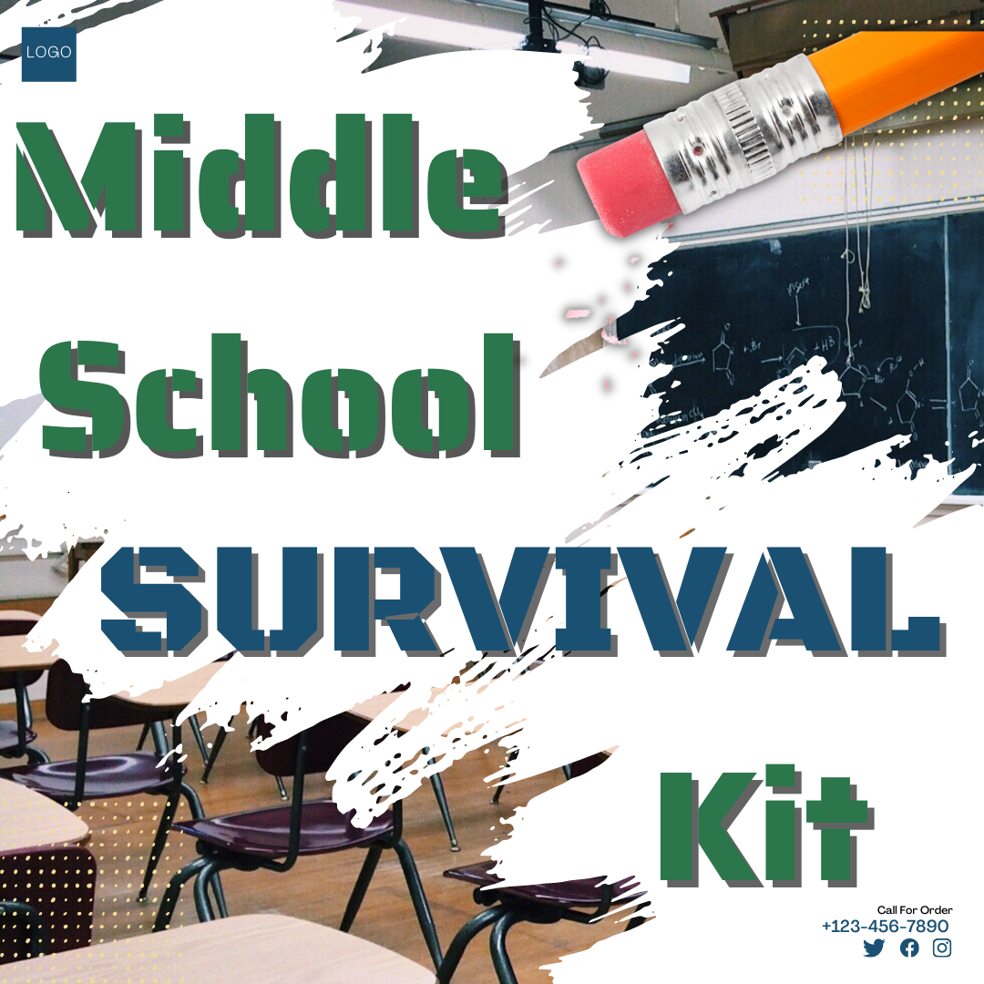 Image reads "Middle School Survival Kit"
