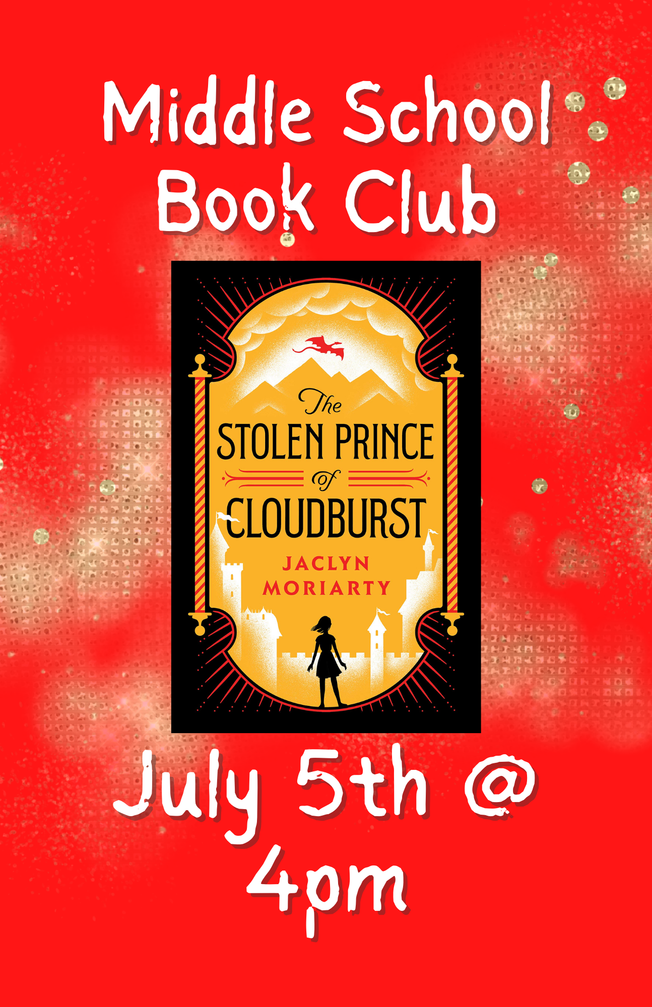 Decorative image including book cover for Stolen Prince of Cloudburst