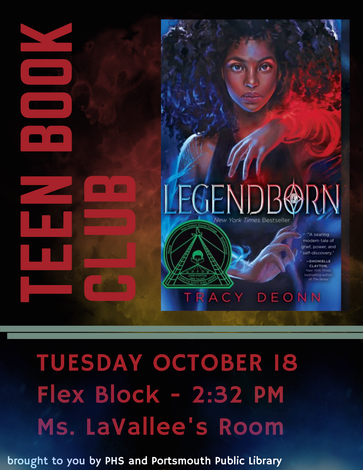 Teen Book Club with cover of Legendborn