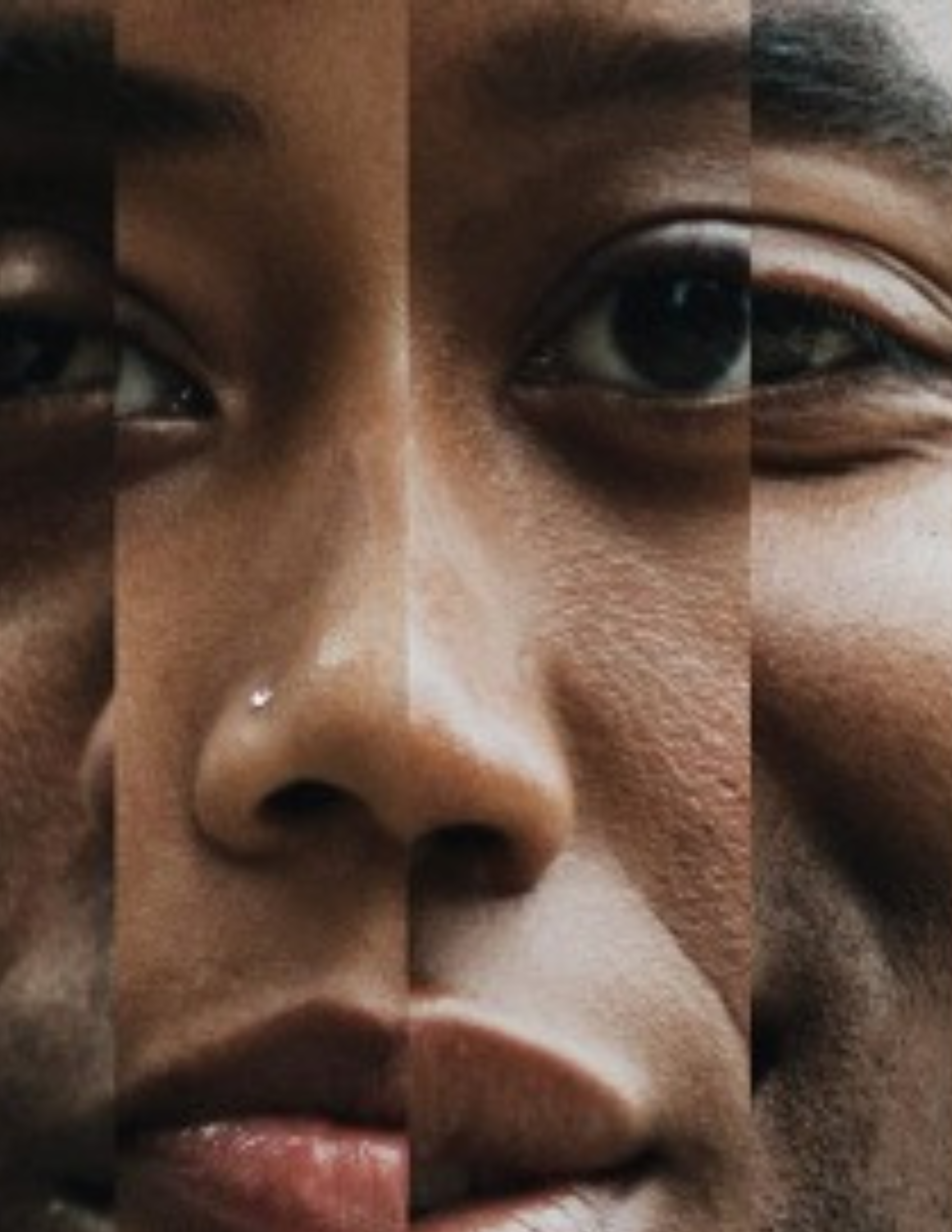 Black Woman's face in multiple layers