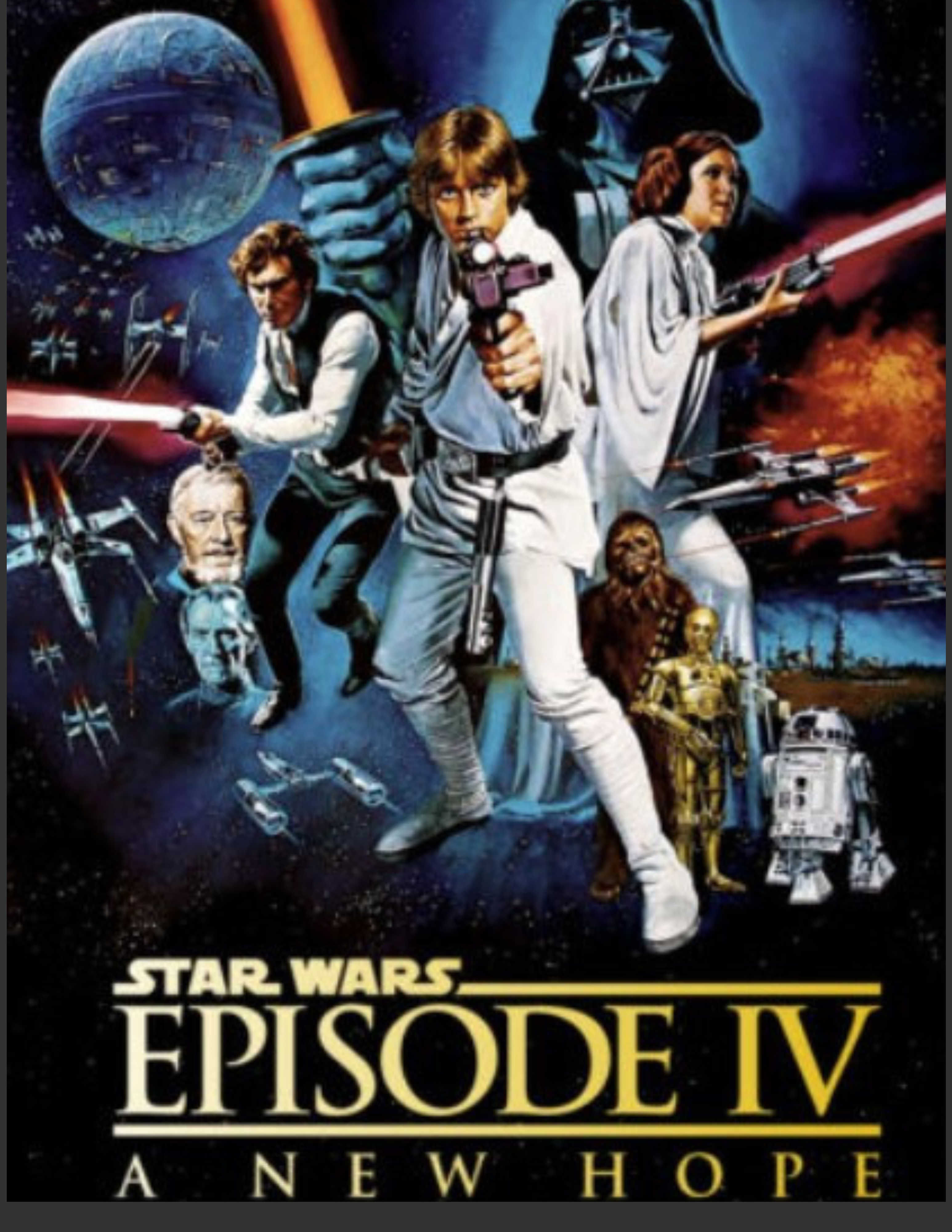 Star Wars Episode IV A New Hope Darth Vader Luke Skywaker Princess Leia