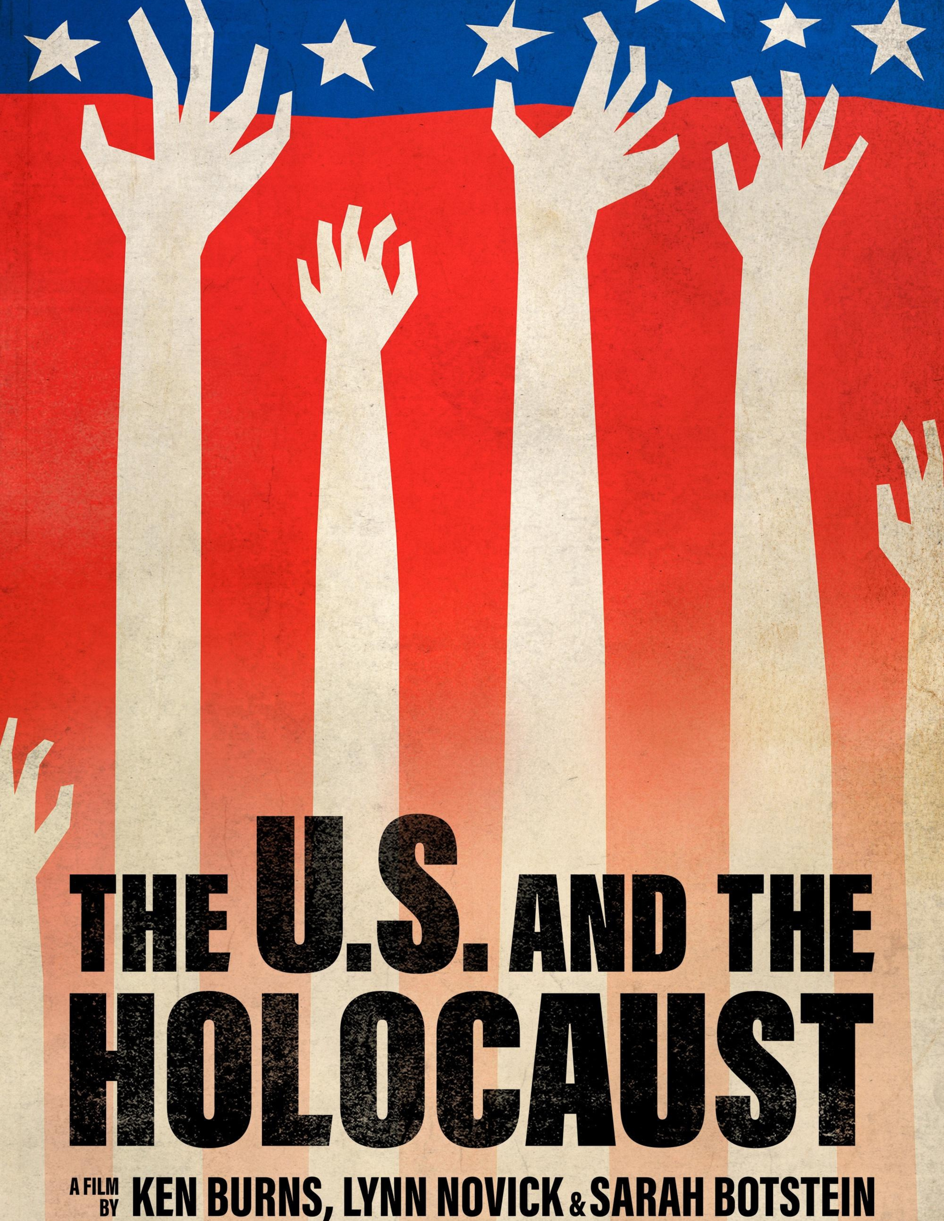 The US and the Holocaust A Ken Burns documentary hands reaching up with American flag