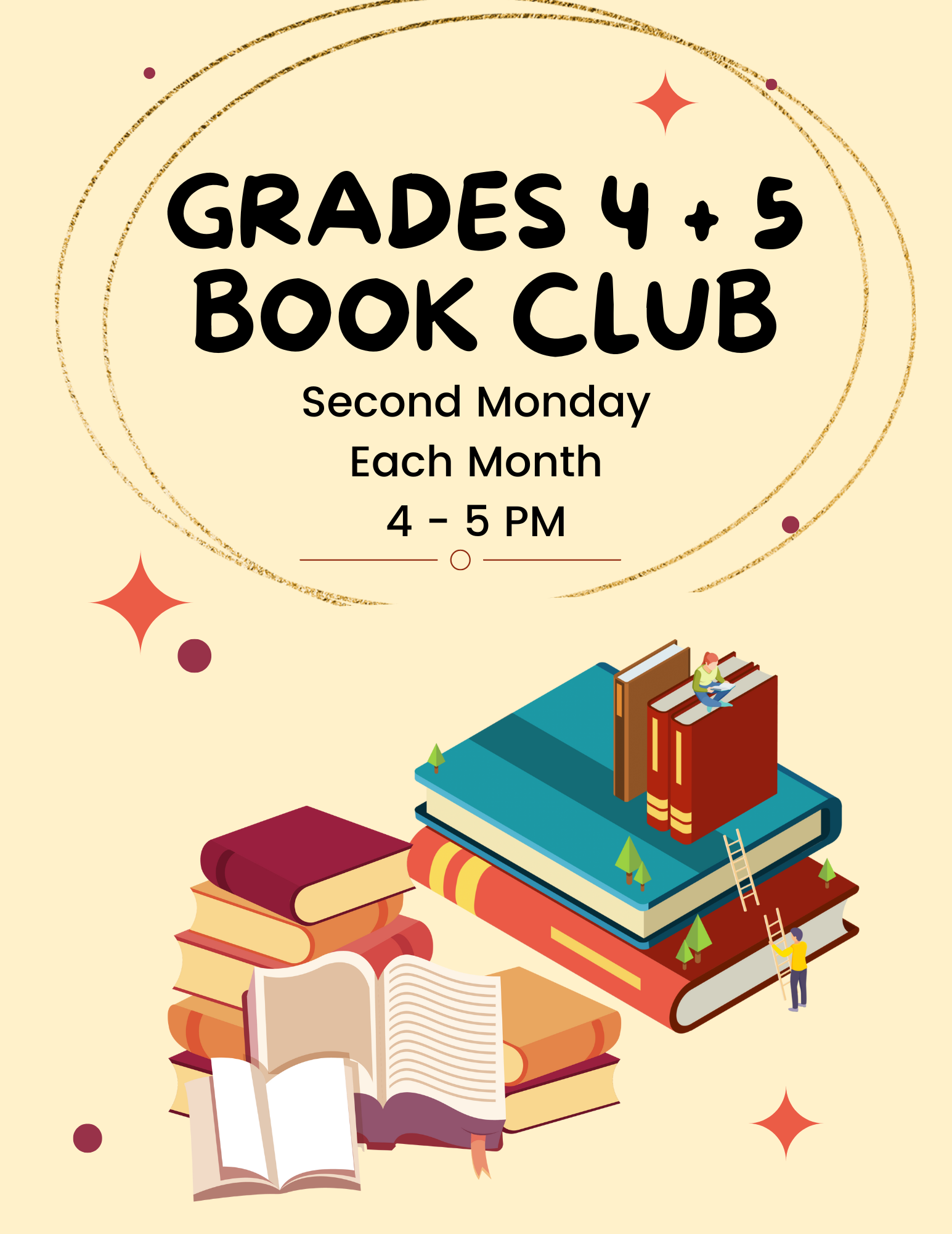 Grades 4+5 Book Club Second Monday 4 PM