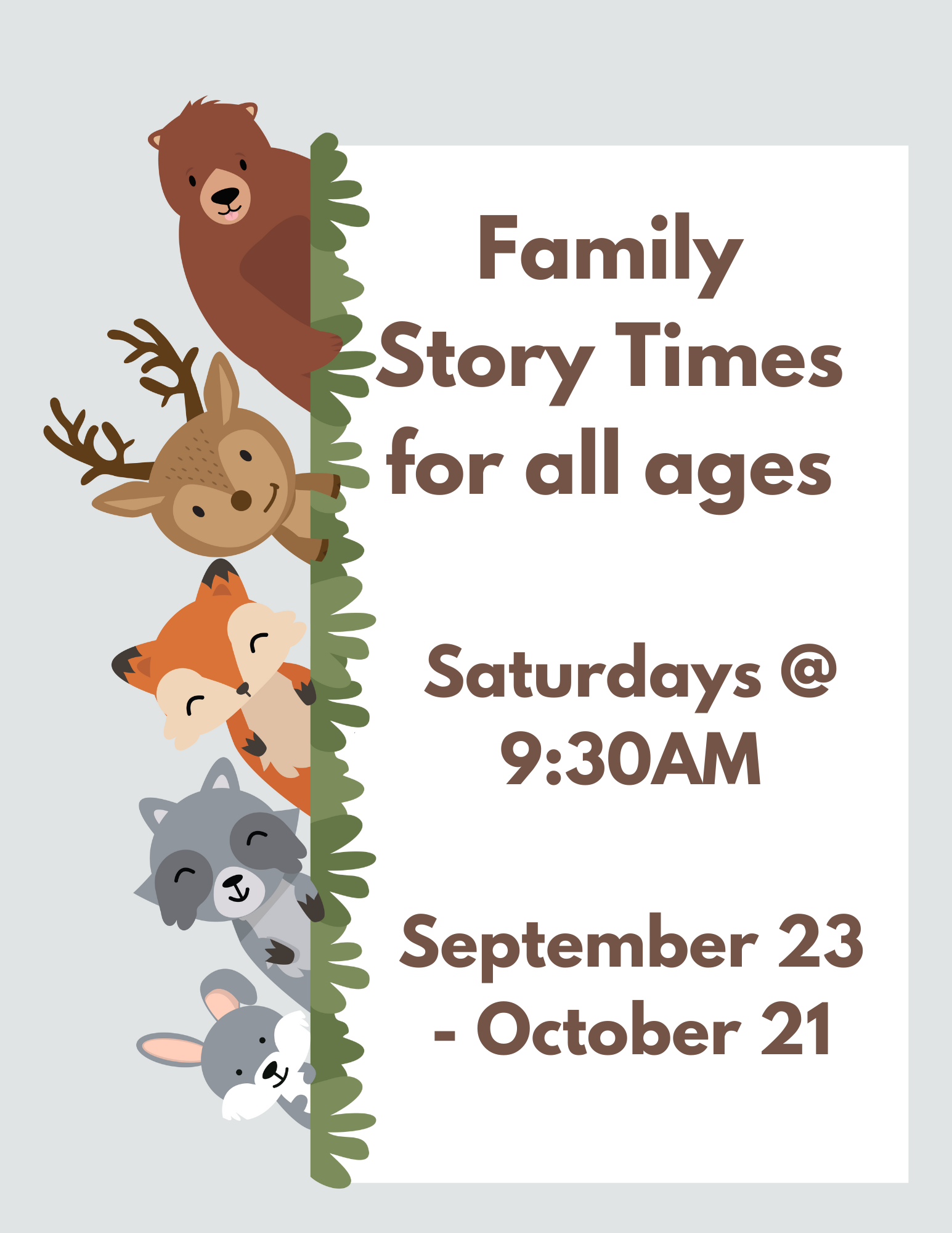 Family Story Time poster
