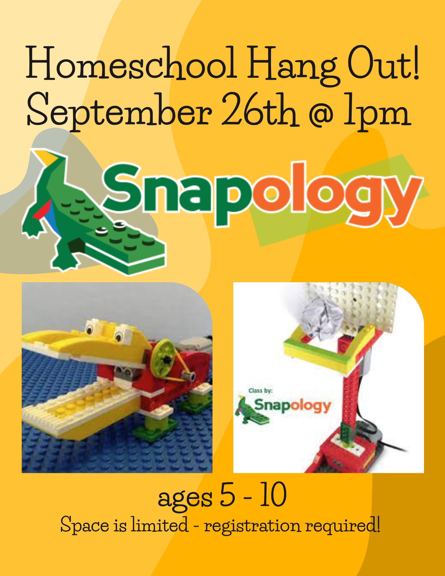 Homeschool Hang Out  Snapology-- link to event