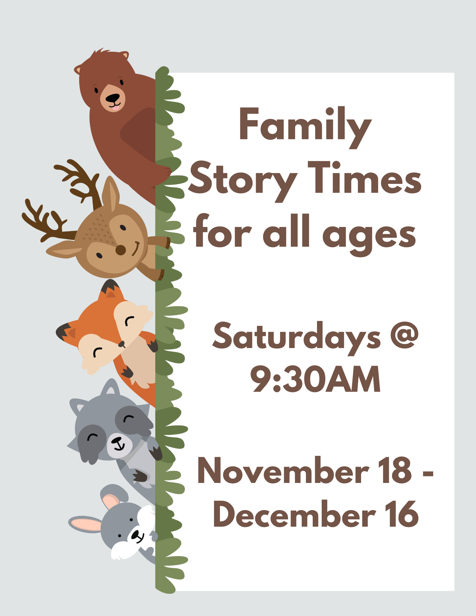Family Story Time Flyer