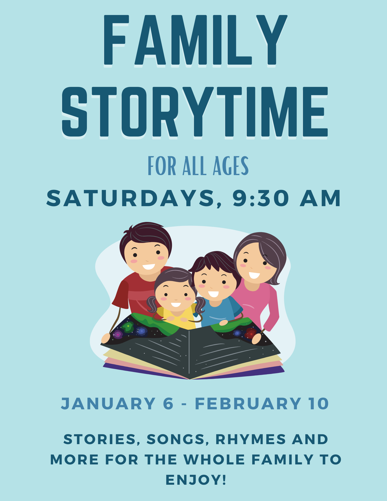 Family Storytime Saturdays 9:30