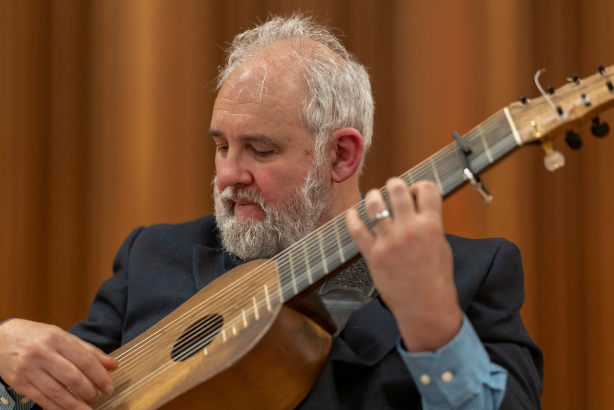Peter Blanchette playing an archguitar