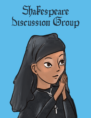 Nun in prayer illustration