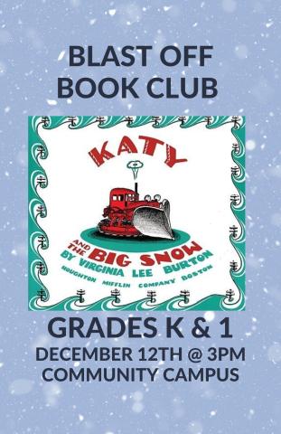 Katy and the Big Snow book cover and registration details