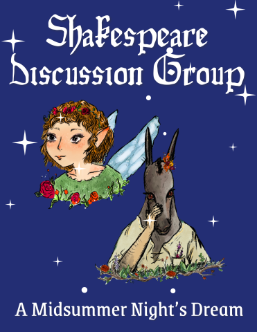 Shakespeare Discussion Group waif fairy with shadowy figure A midsummer night's dream