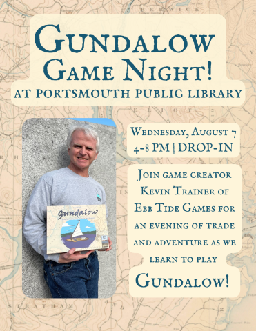 man standing holding gundalow board game