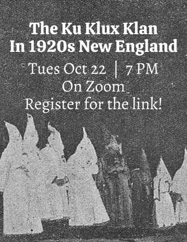 Poster for The Ku Klux Klan in 1920s New England