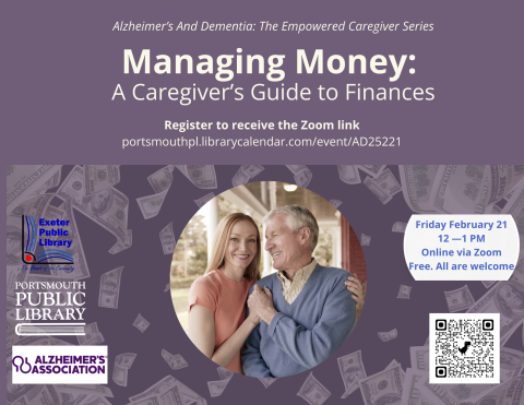 Daughter and elderly father Managing Money Alzheimers Association Dementia