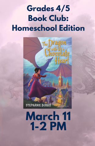 Grades 4/5 Book Club: Homeschool Edition March 11 1-2 PM