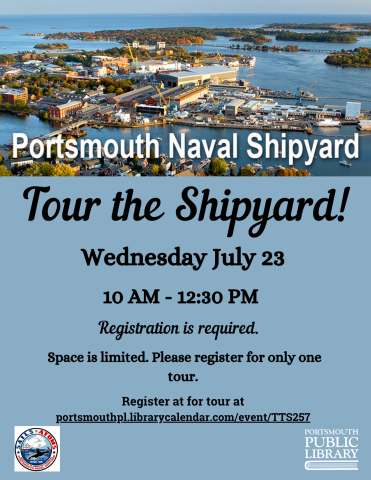 Aerial photo of the Portsmouth Naval Shipyard. Tour the Shipyard!