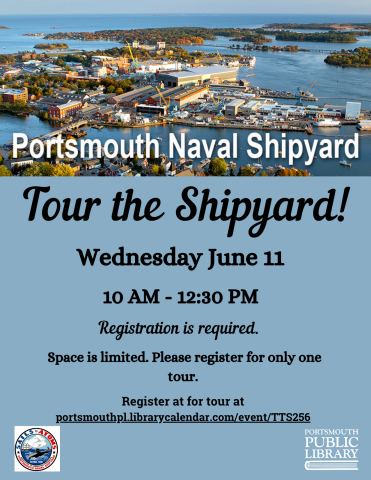 Aerial photo of the Portsmouth Naval Shipyard. Tour the Shipyard!