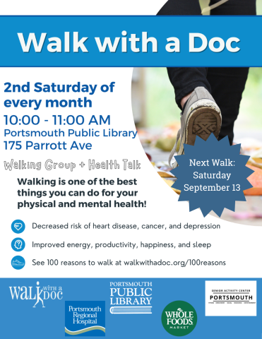 Person walking. Walk with a Doc September 13