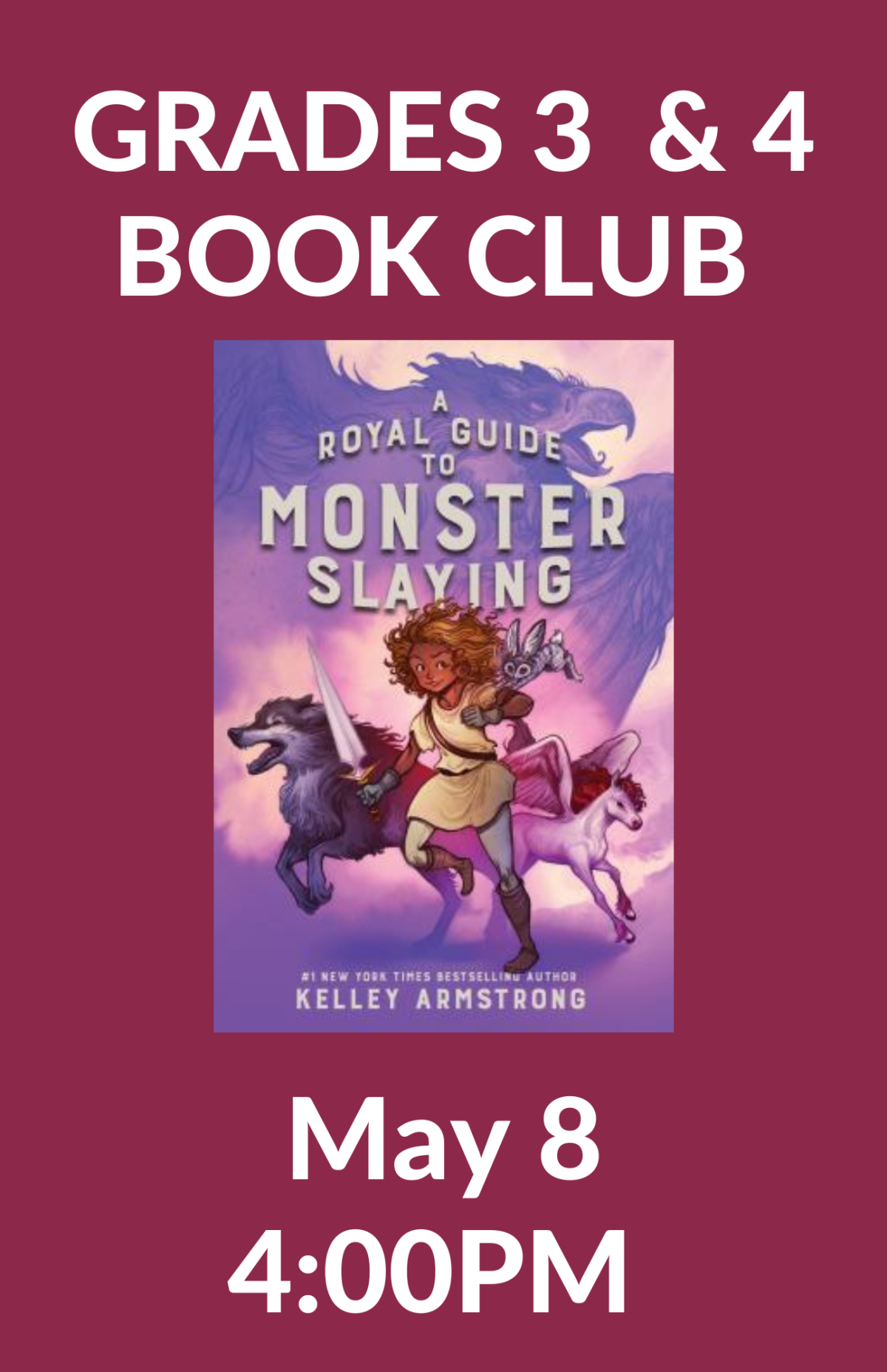 Grades 3+4 Book Club May 8 4 pm