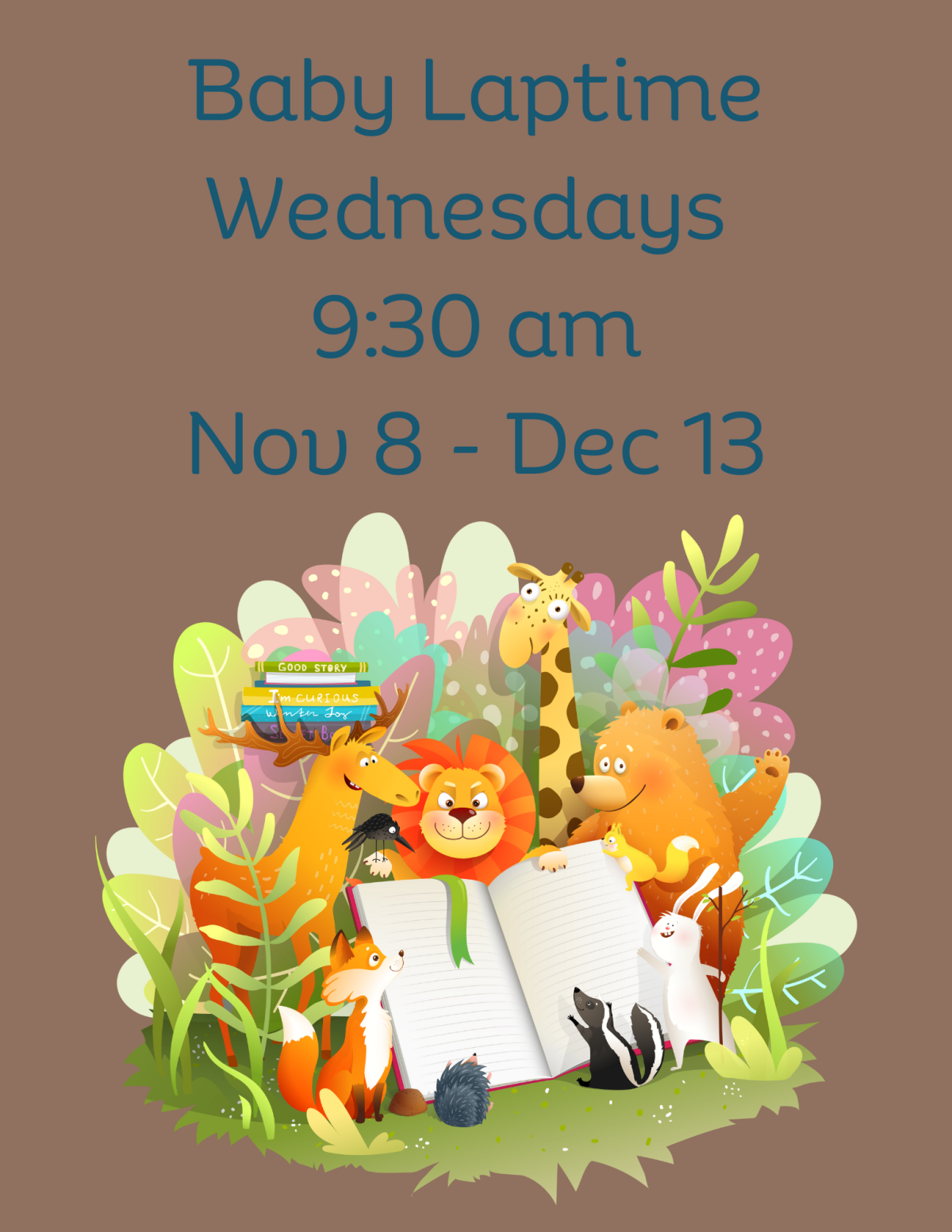 Baby Laptime Wednesdays 9:30 AM Nov 8 - Dec 13