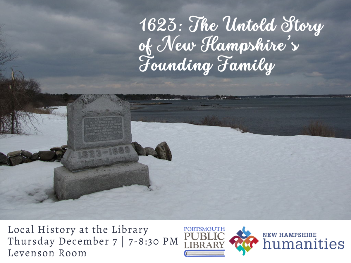 Photograph of the grave of David Thomson at Odiorne Point, Rye, NH