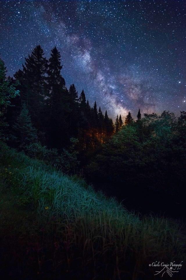 Night sky with stars and milky way in view