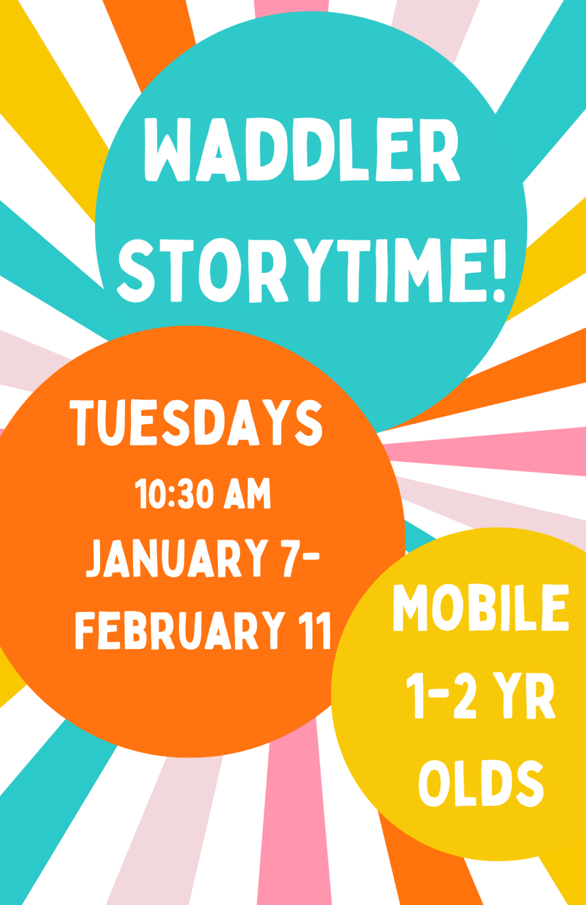 Waddler Time - Tuesdays 10:30 AM  January  7 - February 11