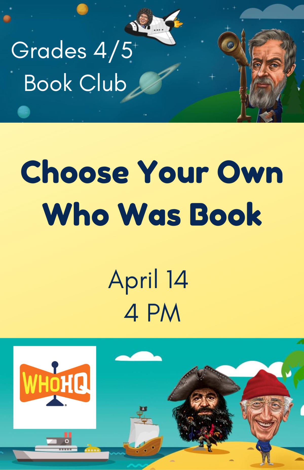 Choose Your Own Who Was Book April 14 4 PM