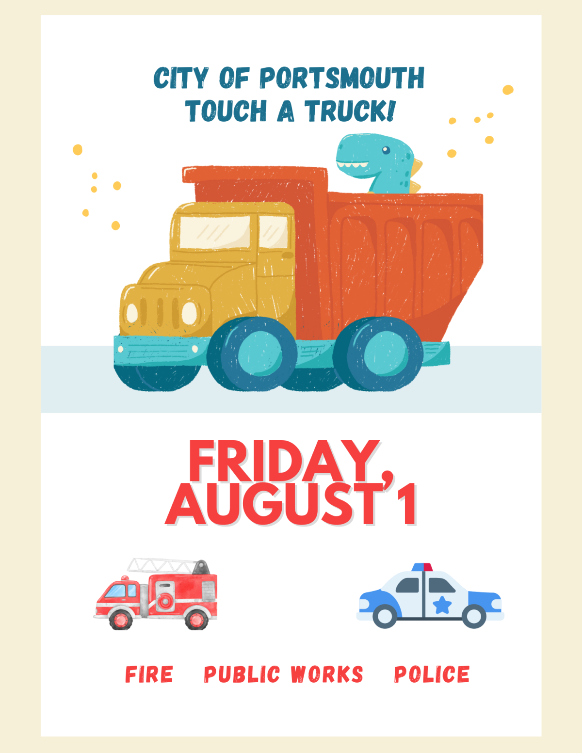 Touch A Truck - Friday August 1st